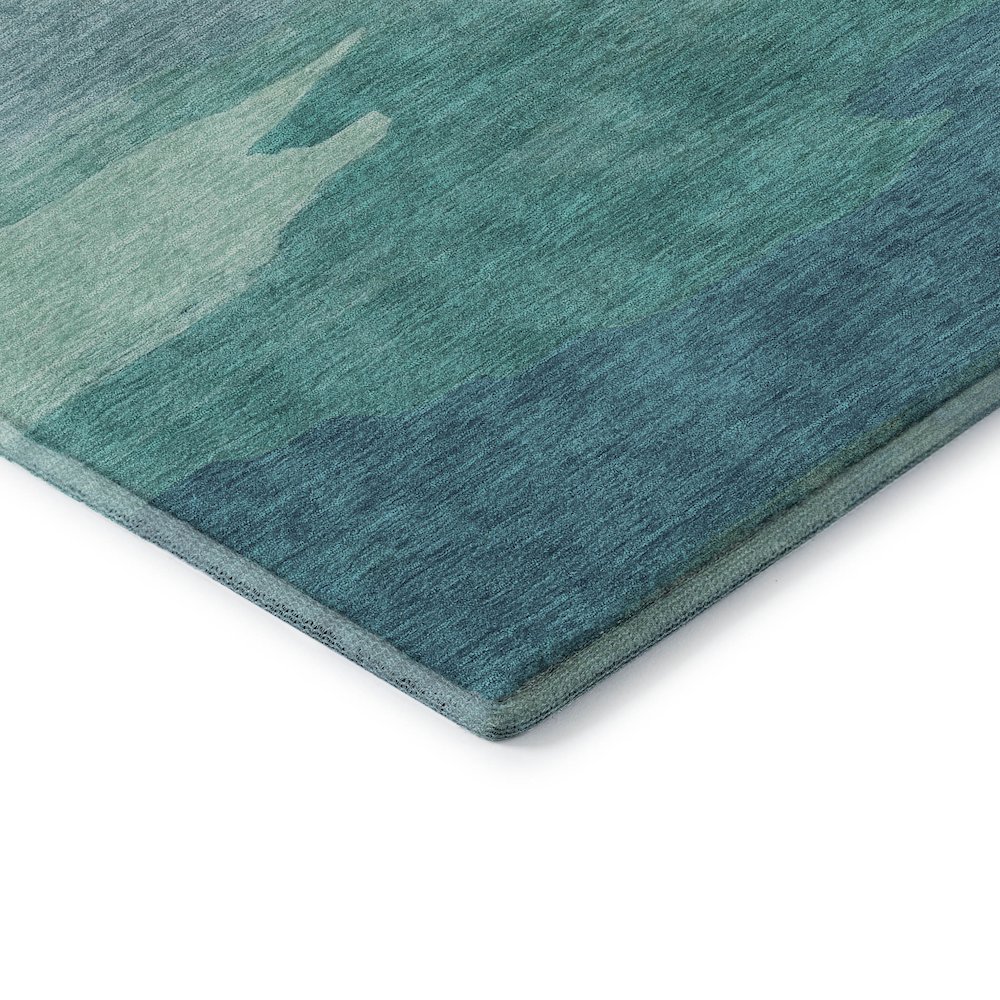 Machine Washable Indoor/Outdoor Pacifica Turquoise 5' x 7'6" Rug. Picture 2