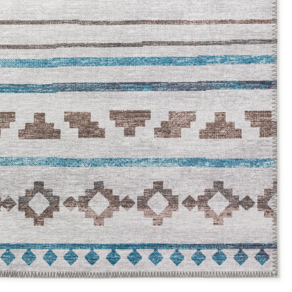 Yuma Gray Bohemian Southwest 3' x 5' Area Rug Gray AYU40. Picture 2