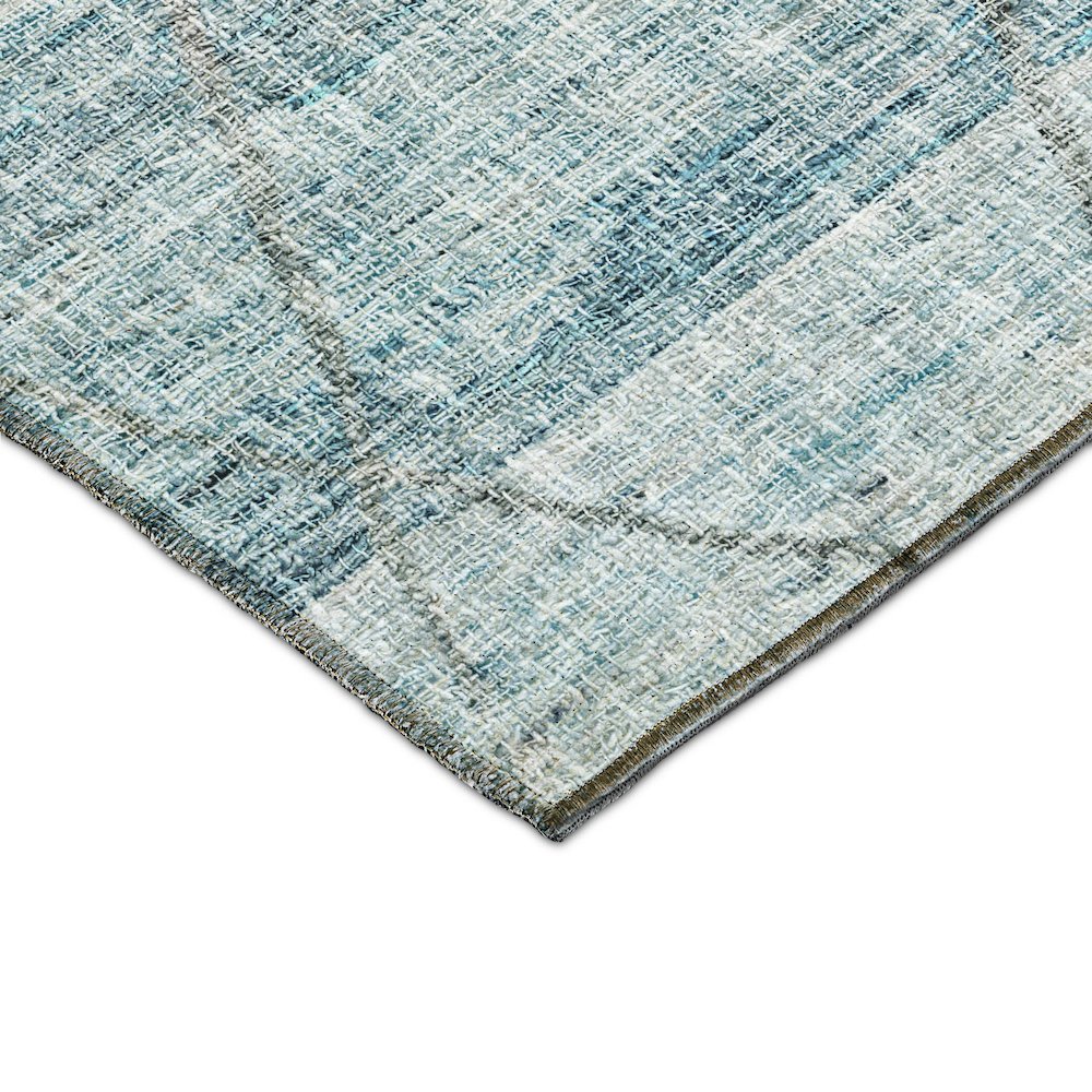 Luxury Washable Indoor/Outdoor Portico Teal 5' x 7'6" Rug. Picture 2