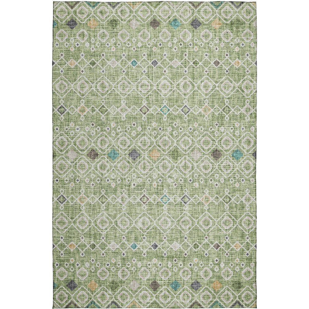 Luxury Washable Indoor/Outdoor Portico Aloe 9' x 12' Rug. Picture 1