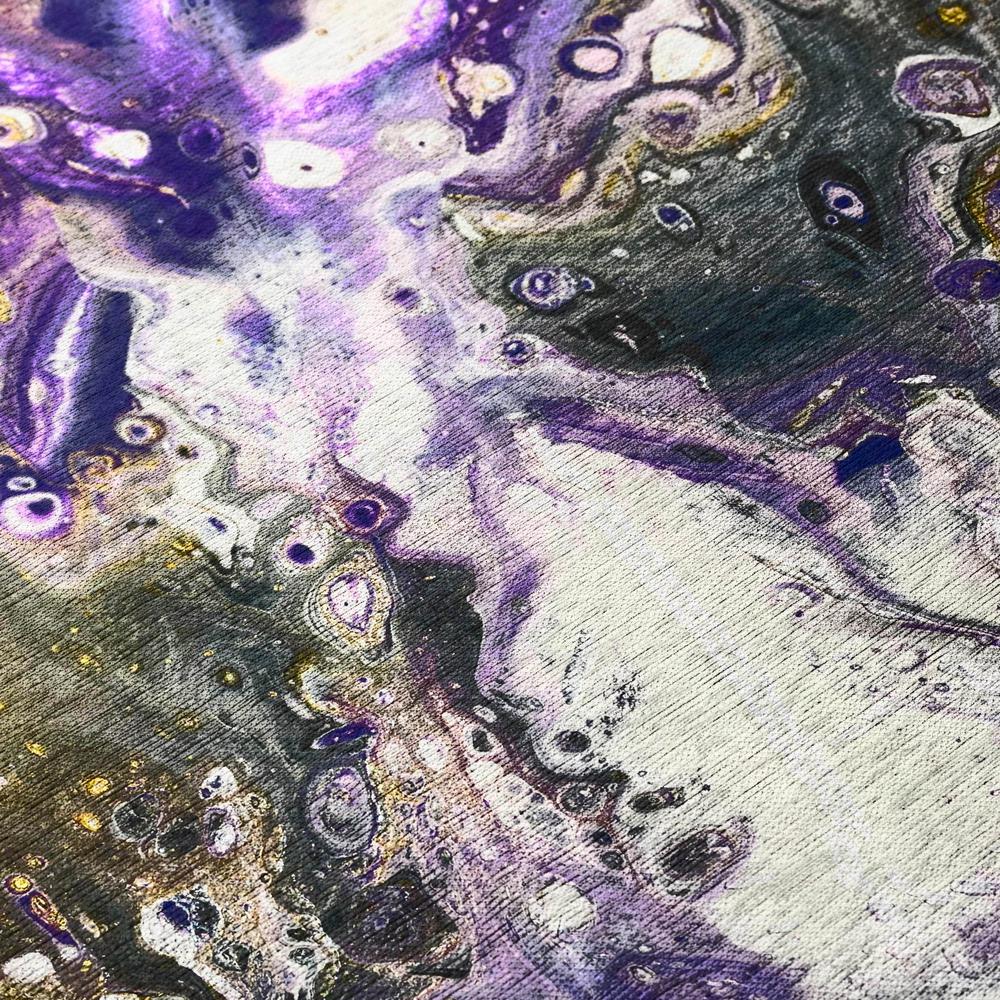 Karina Amethyst Modern Abstract 3' x 5' Area Rug Amethyst AKC37. Picture 5