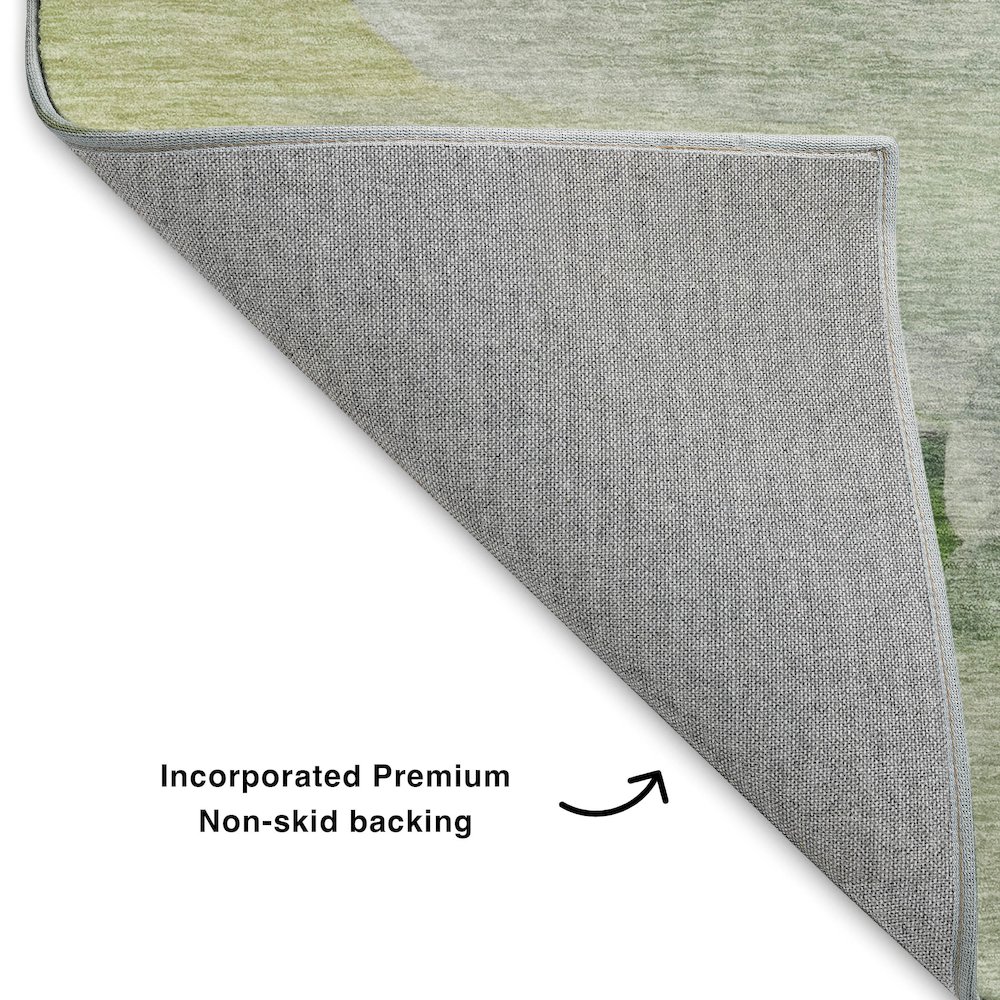 Luxury Washable Indoor/Outdoor Ravenna Aloe 5' x 7'6" Rug. Picture 4
