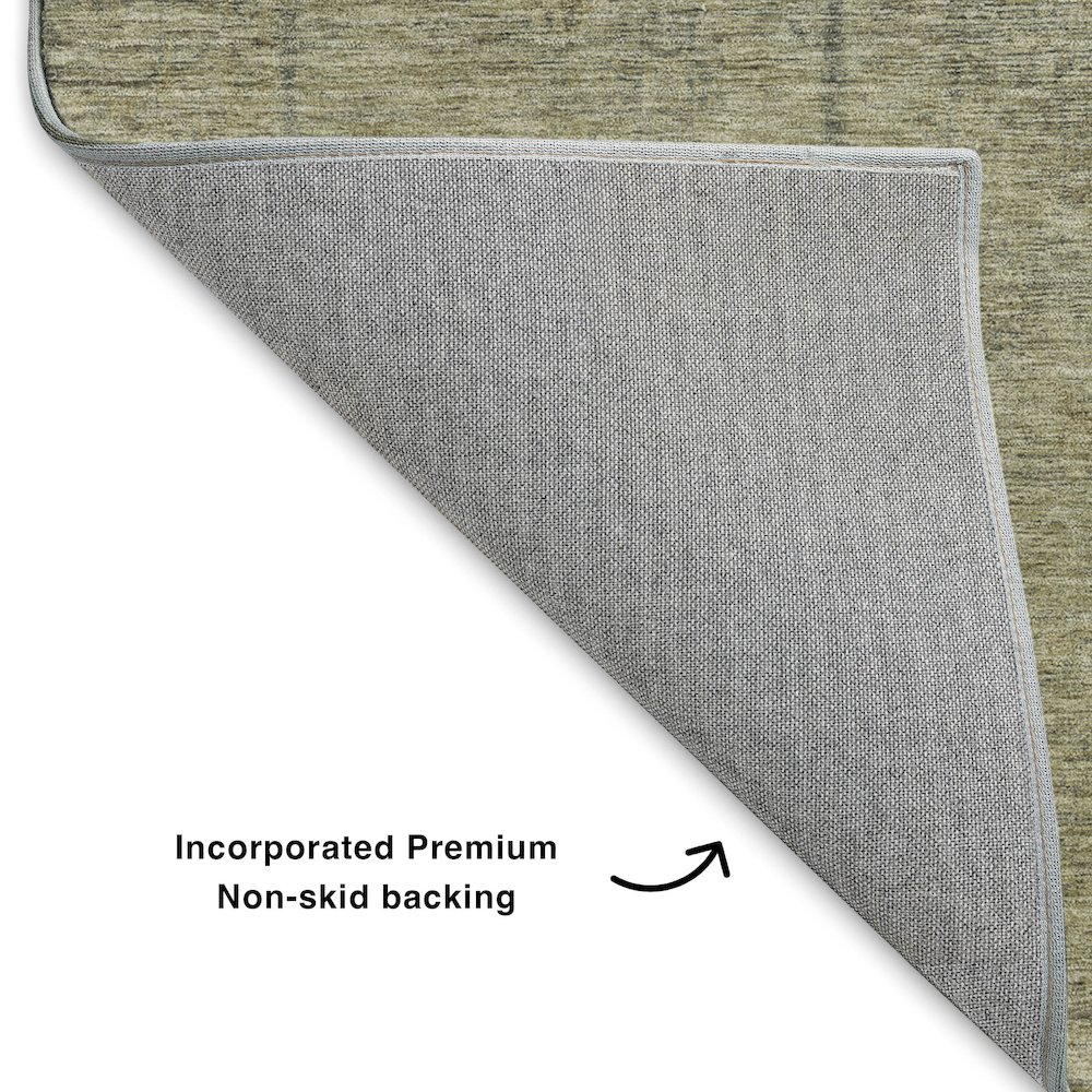 Luxury Washable Indoor/Outdoor Ravenna Khaki 5' x 7'6" Rug. Picture 4