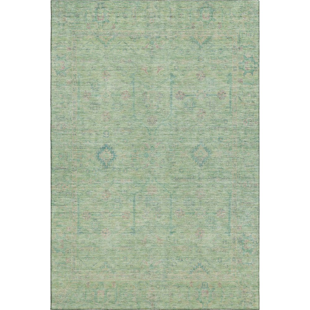 Luxury Washable Indoor/Outdoor Ravenna Seafoam 9' x 12' Rug. Picture 1