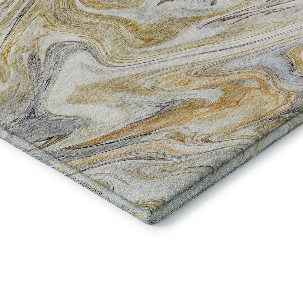 Luxury Washable Indoor/Outdoor Ravenna Linen 5' x 7'6" Rug. Picture 2