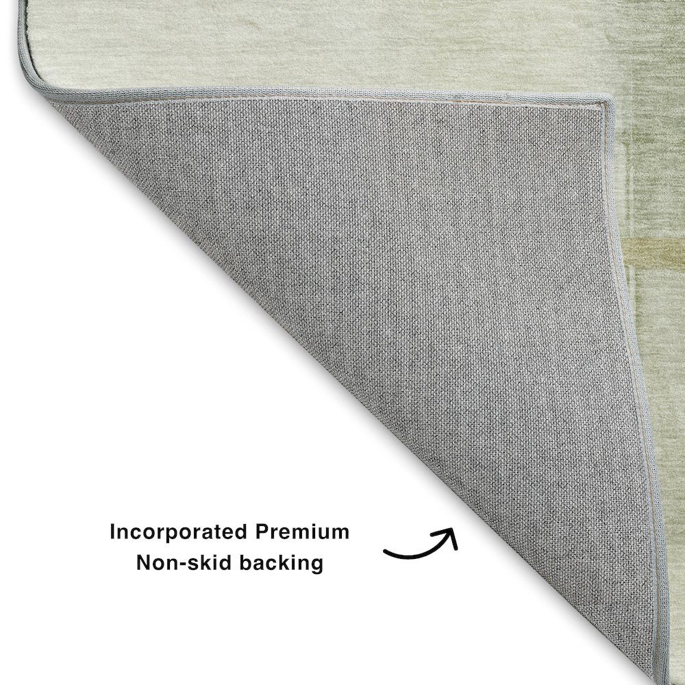 Luxury Washable Indoor/Outdoor Ravenna Aloe 5' x 7'6" Rug. Picture 4