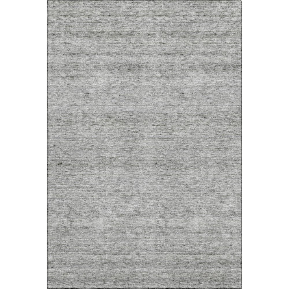 Luxury Washable Indoor/Outdoor Soft Essentials SE1 Gray 9' x 12' Rug. Picture 1