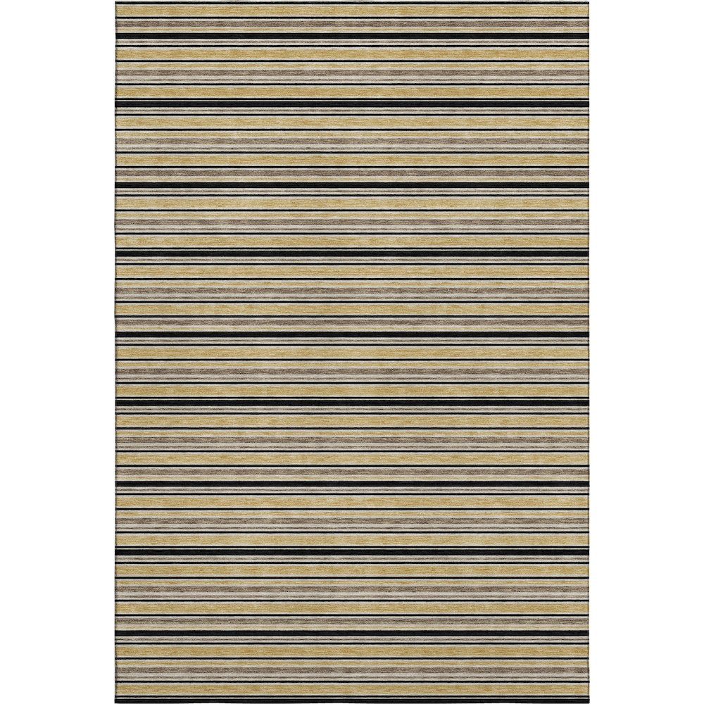 Luxury Washable Indoor/Outdoor Soft Essentials SE2 Gold 9' x 12' Rug. Picture 1