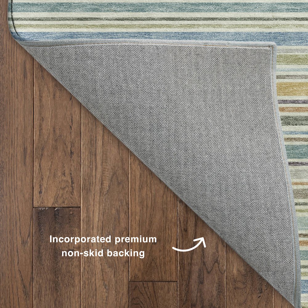 Luxury Washable Indoor/Outdoor Soft Essentials SE2 Multi 5' x 7'6" Rug. Picture 4