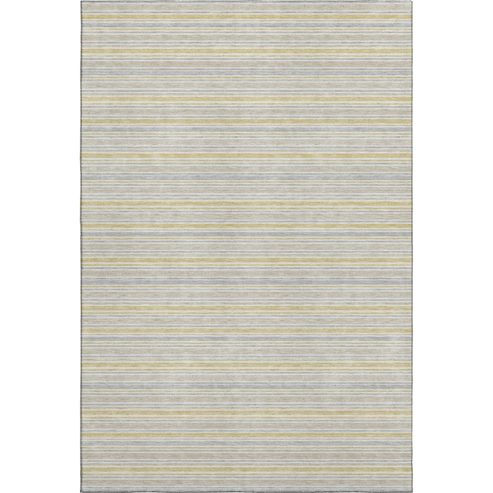 Luxury Washable Indoor/Outdoor Soft Essentials SE2 Gold 9' x 12' Rug. Picture 1