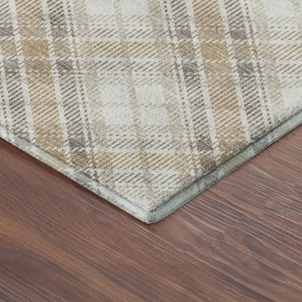Luxury Washable Indoor/Outdoor Soft Essentials SE3 Ivory 5' x 7'6" Rug. Picture 2