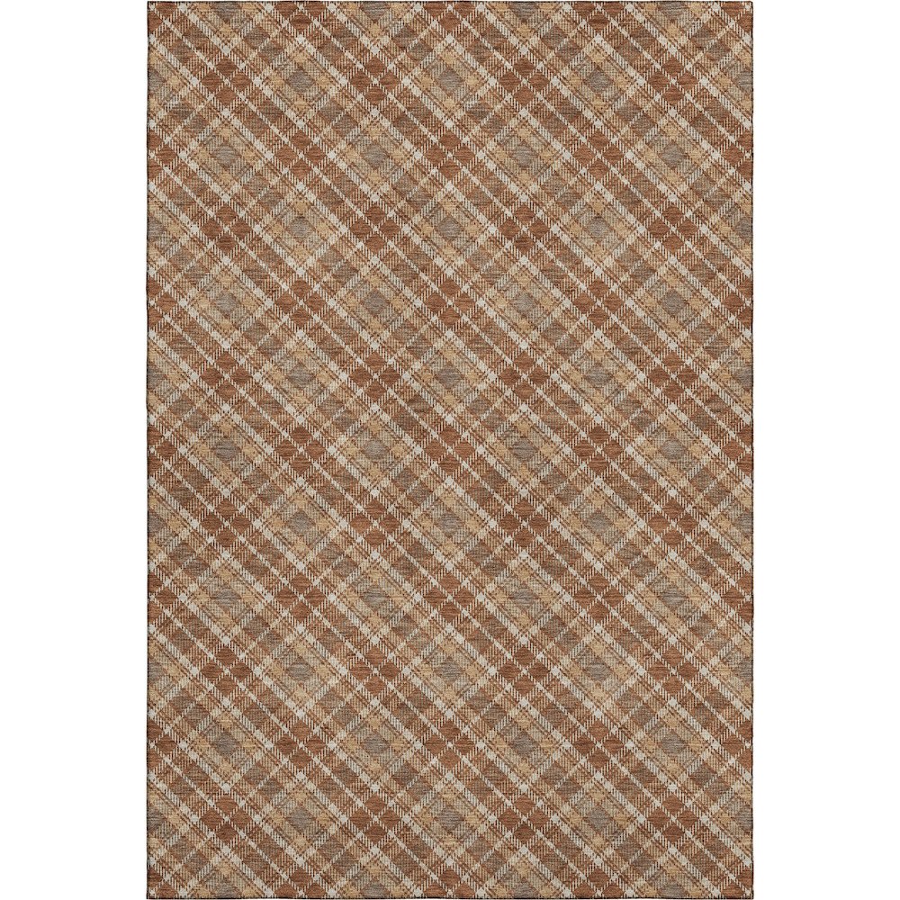 Luxury Washable Indoor/Outdoor Soft Essentials SE3 Orange 9' x 12' Rug. Picture 1