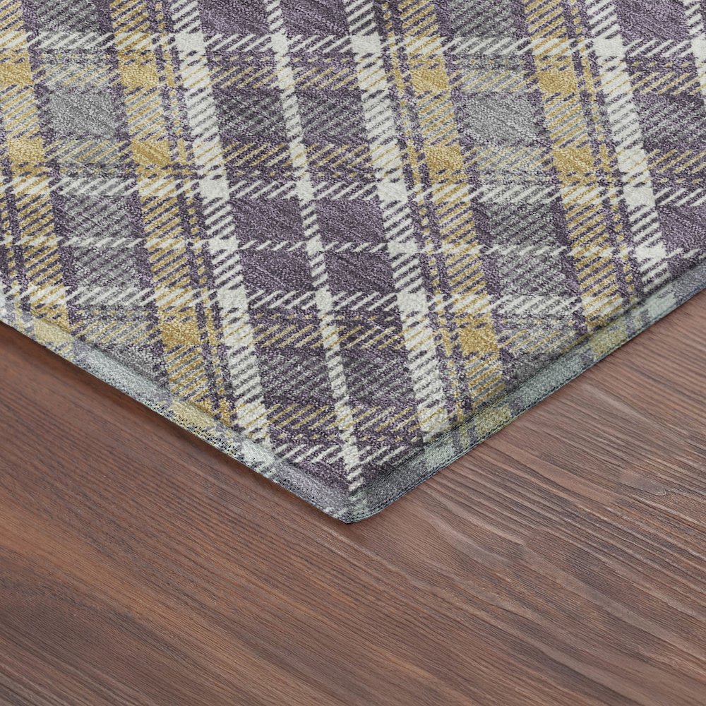 Luxury Washable Indoor/Outdoor Soft Essentials SE3 Purple 5' x 7'6" Rug. Picture 2