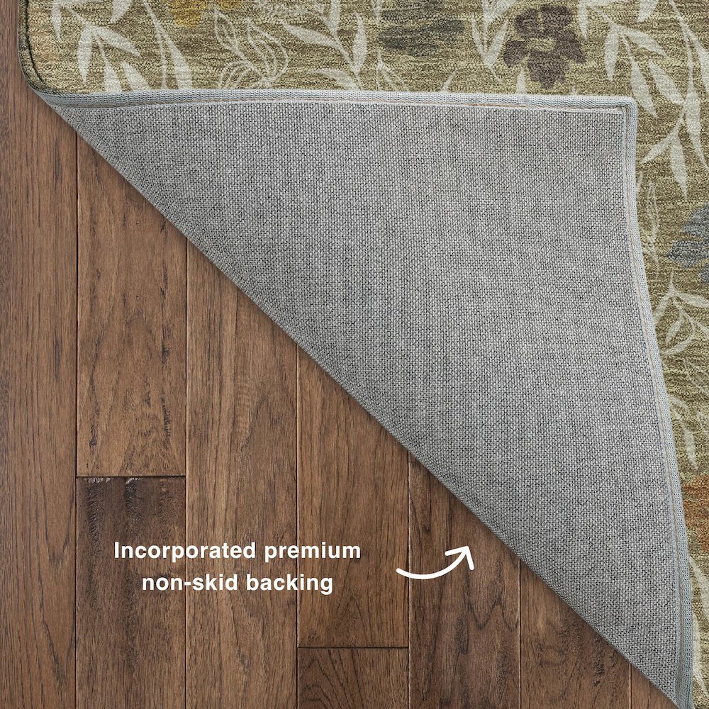 Luxury Washable Indoor/Outdoor Soft Essentials SE4 Brown 5' x 7'6" Rug. Picture 4
