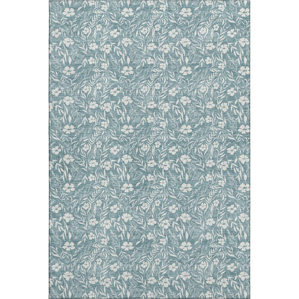 Luxury Washable Indoor/Outdoor Soft Essentials SE4 Teal 9' x 12' Rug. Picture 1