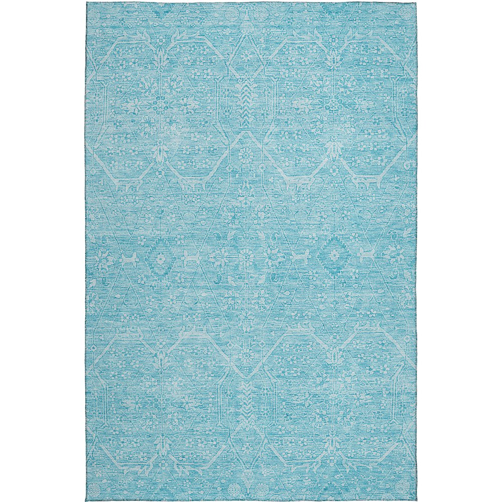 Luxury Washable Indoor/Outdoor Solace Sky 9' x 12' Rug. Picture 1