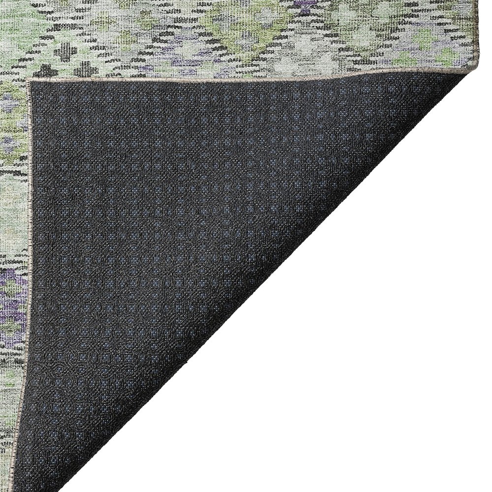 Luxury Washable Indoor/Outdoor Solace Green 5' x 7'6" Rug. Picture 4