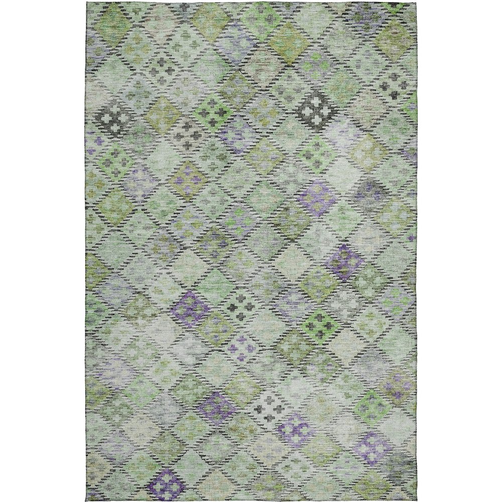 Luxury Washable Indoor/Outdoor Solace Green 9' x 12' Rug. Picture 1