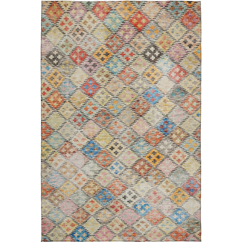 Luxury Washable Indoor/Outdoor Solace Paprika 9' x 12' Rug. Picture 1