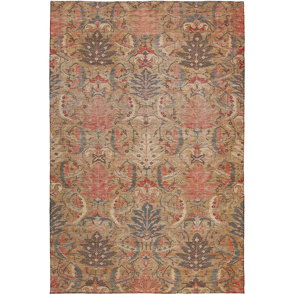 Luxury Washable Indoor/Outdoor Solace Tan 9' x 12' Rug. Picture 1
