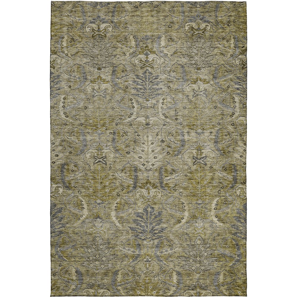 Luxury Washable Indoor/Outdoor Solace Taupe 9' x 12' Rug. Picture 1
