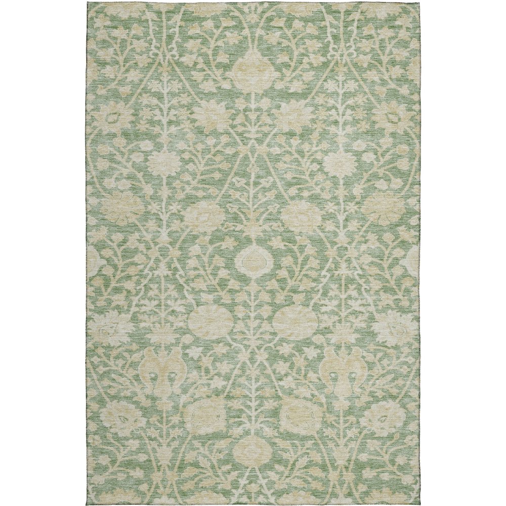 Luxury Washable Indoor/Outdoor Solace Aloe 9' x 12' Rug. Picture 1