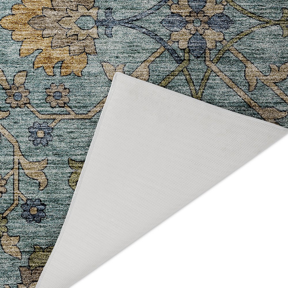 Indoor/Outdoor Silk Road Denim 5' x 7'6" Rug. Picture 4