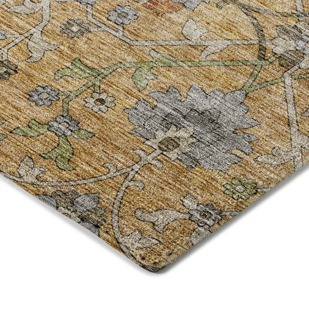 Indoor/Outdoor Silk Road Saffron 5' x 7'6" Rug. Picture 2