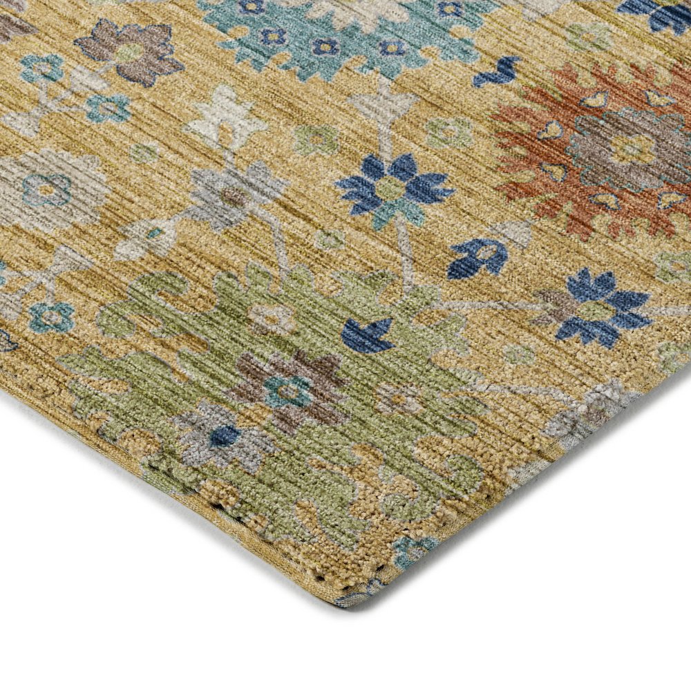 Indoor/Outdoor Silk Road Turmeric 5' x 7'6" Rug. Picture 2