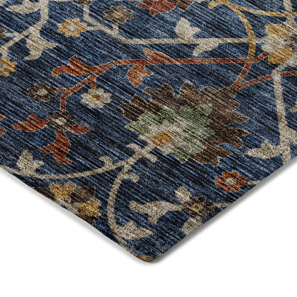 Indoor/Outdoor Silk Road Navy 5' x 7'6" Rug. Picture 2