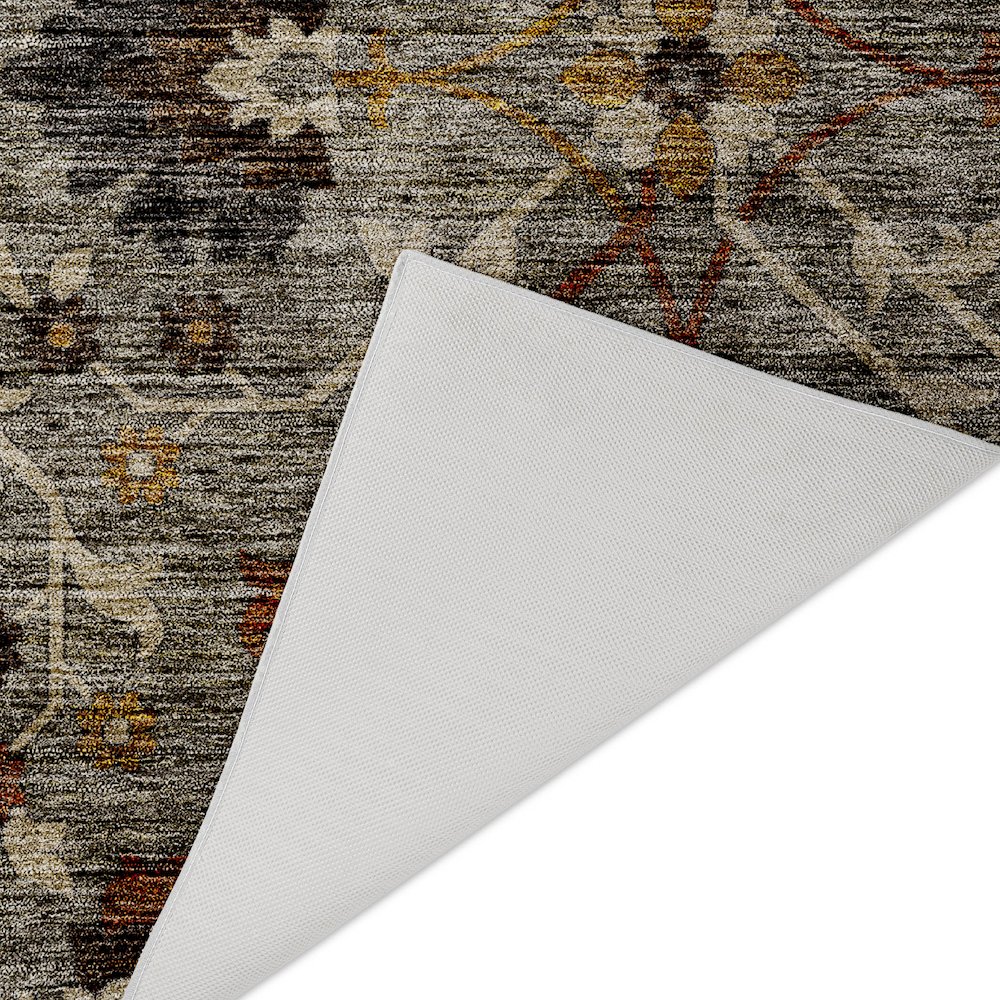 Indoor/Outdoor Silk Road Pewter 5' x 7'6" Rug. Picture 4