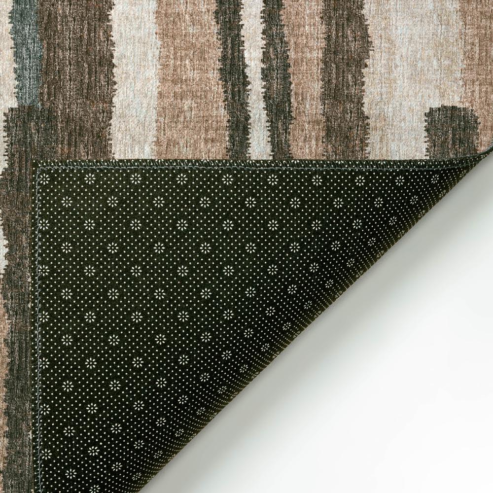 Bravado Earth Contemporary Striped 3' x 5' Area Rug Earth ABV37. Picture 4