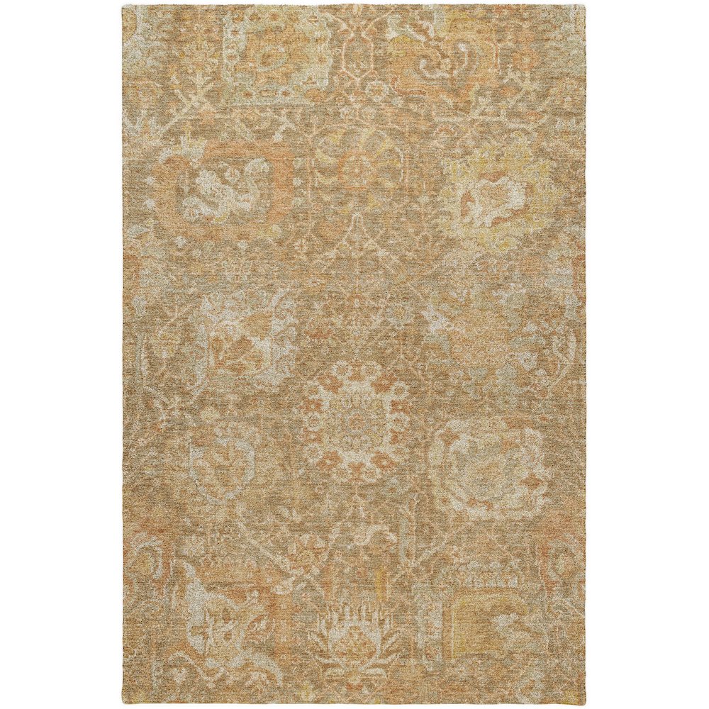 Luxury Washable Indoor/Outdoor Tabrook Khaki 9' x 12' Rug. Picture 1