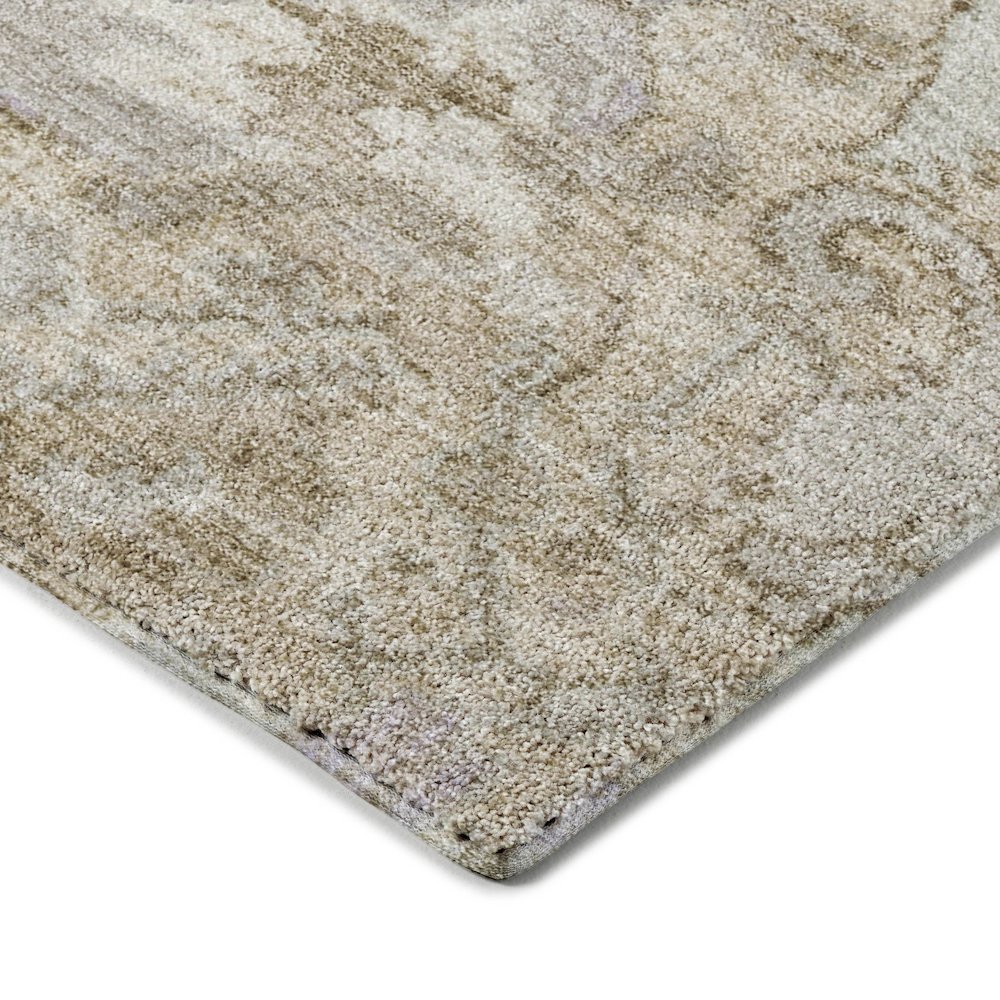 Luxury Washable Indoor/Outdoor Tabrook Ivory 5' x 7'6" Rug. Picture 2