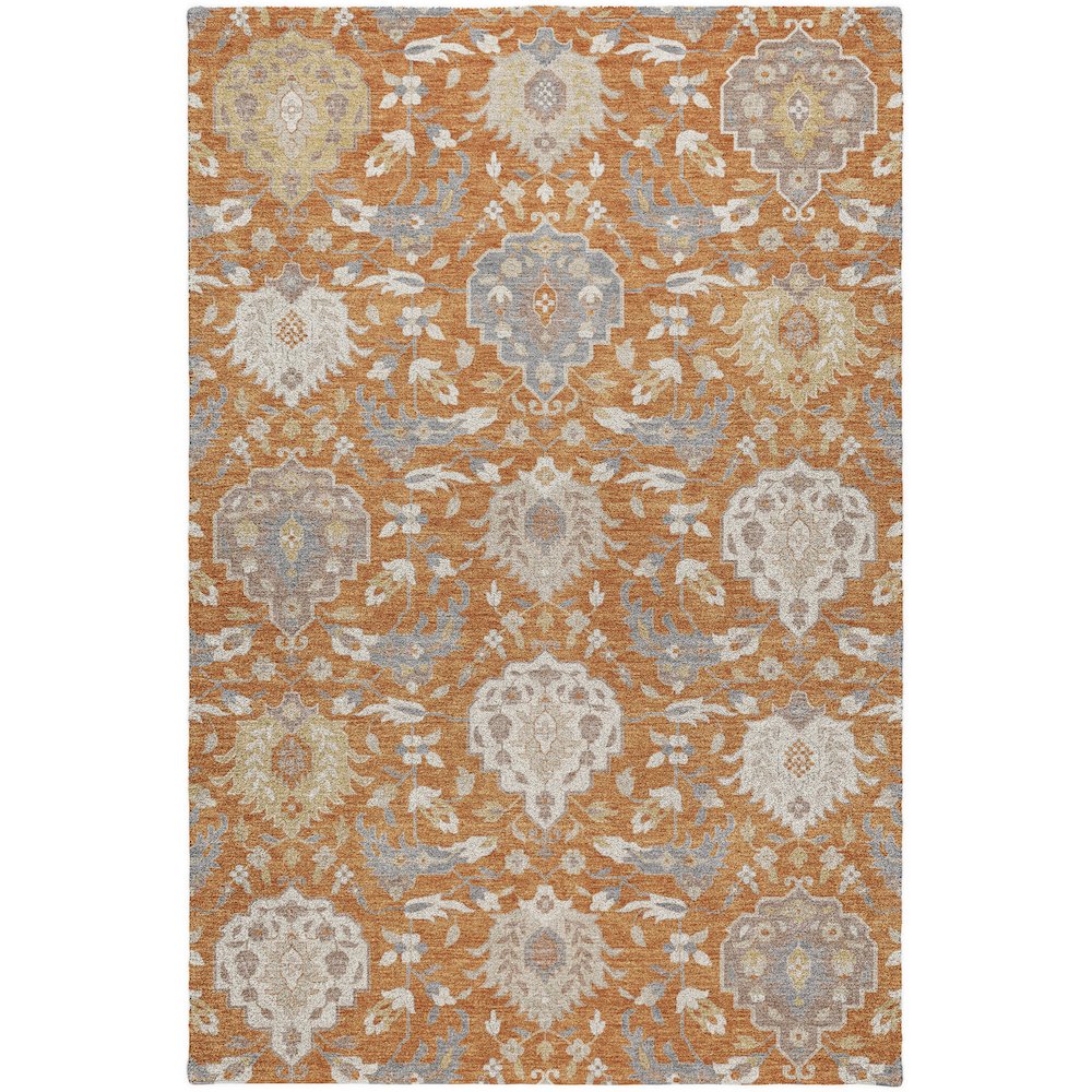 Luxury Washable Indoor/Outdoor Tabrook Copper 9' x 12' Rug. Picture 1