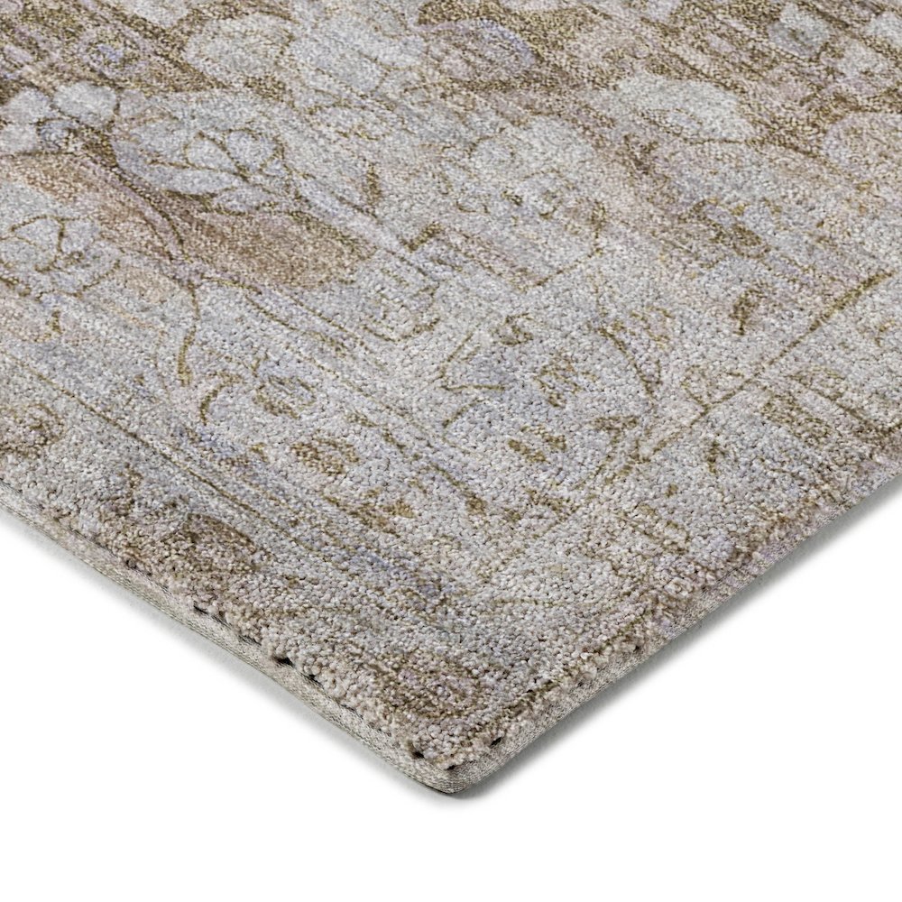 Luxury Washable Indoor/Outdoor Tabrook Chocolate 5' x 7'6" Rug. Picture 2