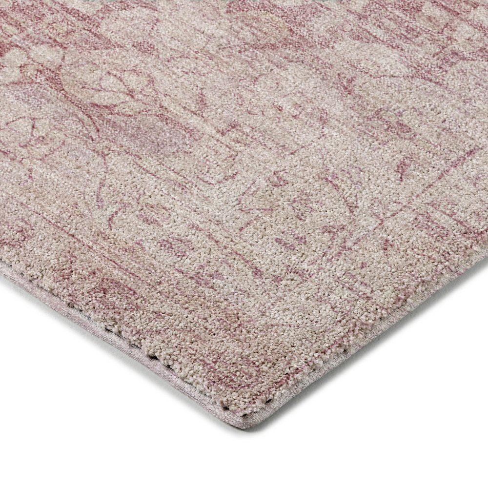 Luxury Washable Indoor/Outdoor Tabrook Pink 5' x 7'6" Rug. Picture 2
