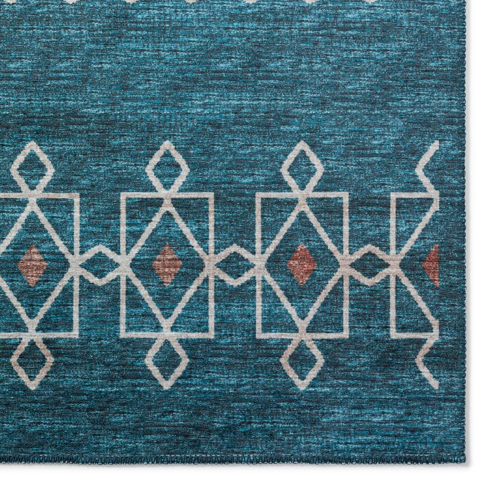 Yuma Blue Transitional Southwest 3' x 5' Area Rug Blue AYU33. Picture 2