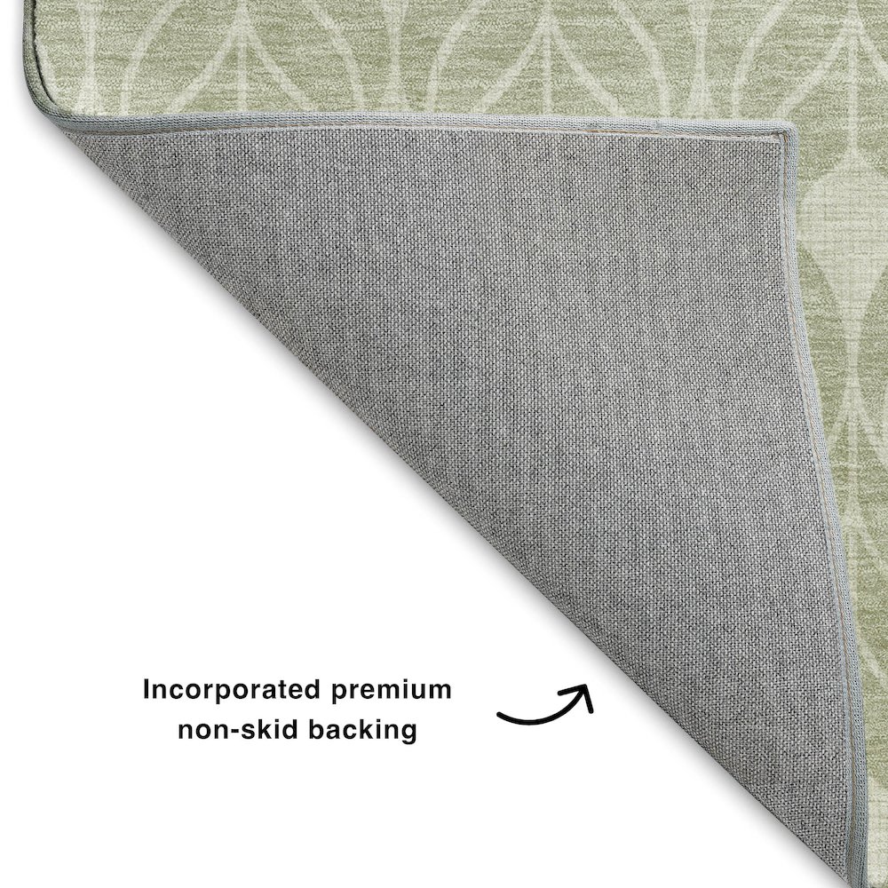 Luxury Washable Indoor/Outdoor The Reserve Celery 5' x 7'6" Rug. Picture 4