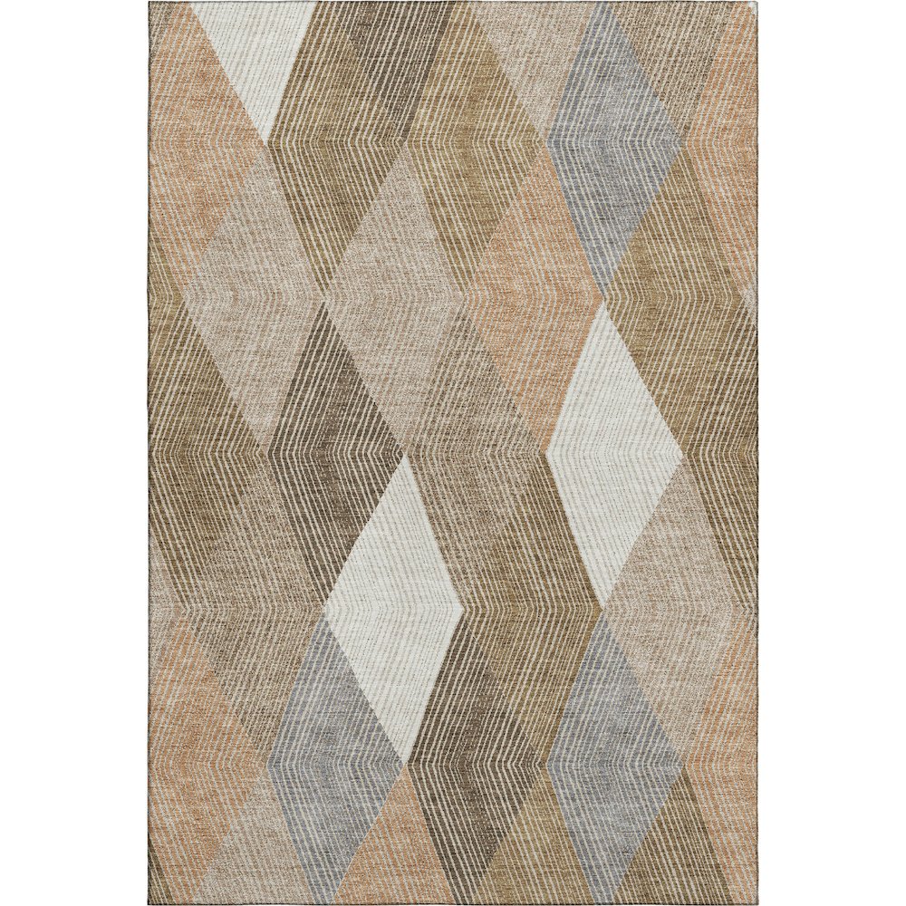 Luxury Washable Indoor/Outdoor The Reserve Copper 9' x 12' Rug. Picture 1