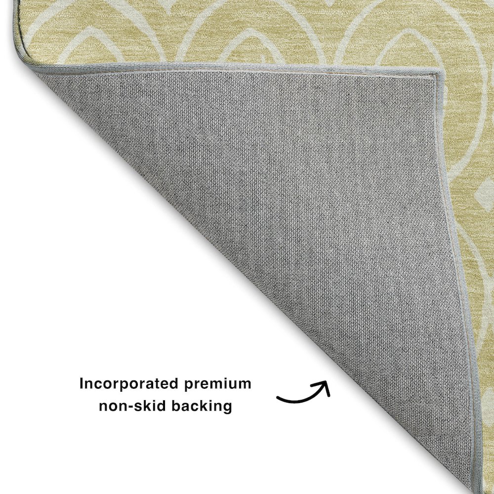 Luxury Washable Indoor/Outdoor The Reserve Wheat 5' x 7'6" Rug. Picture 4