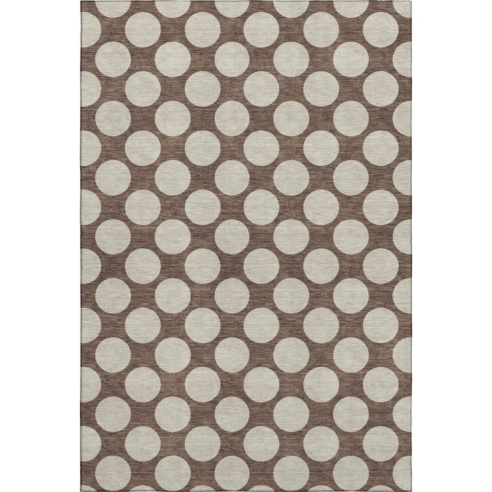 Luxury Washable Indoor/Outdoor The Reserve Coffee 9' x 12' Rug. Picture 1