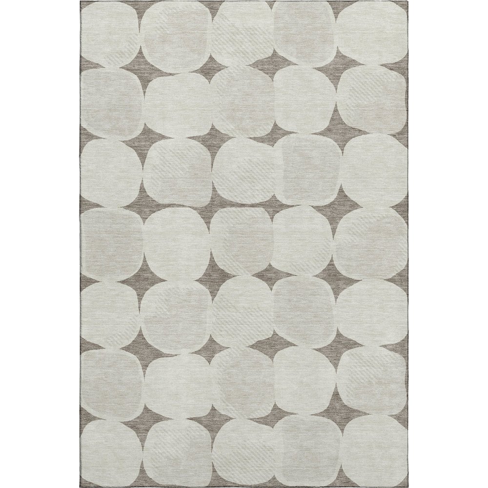 Luxury Washable Indoor/Outdoor The Reserve Taupe 9' x 12' Rug. Picture 1