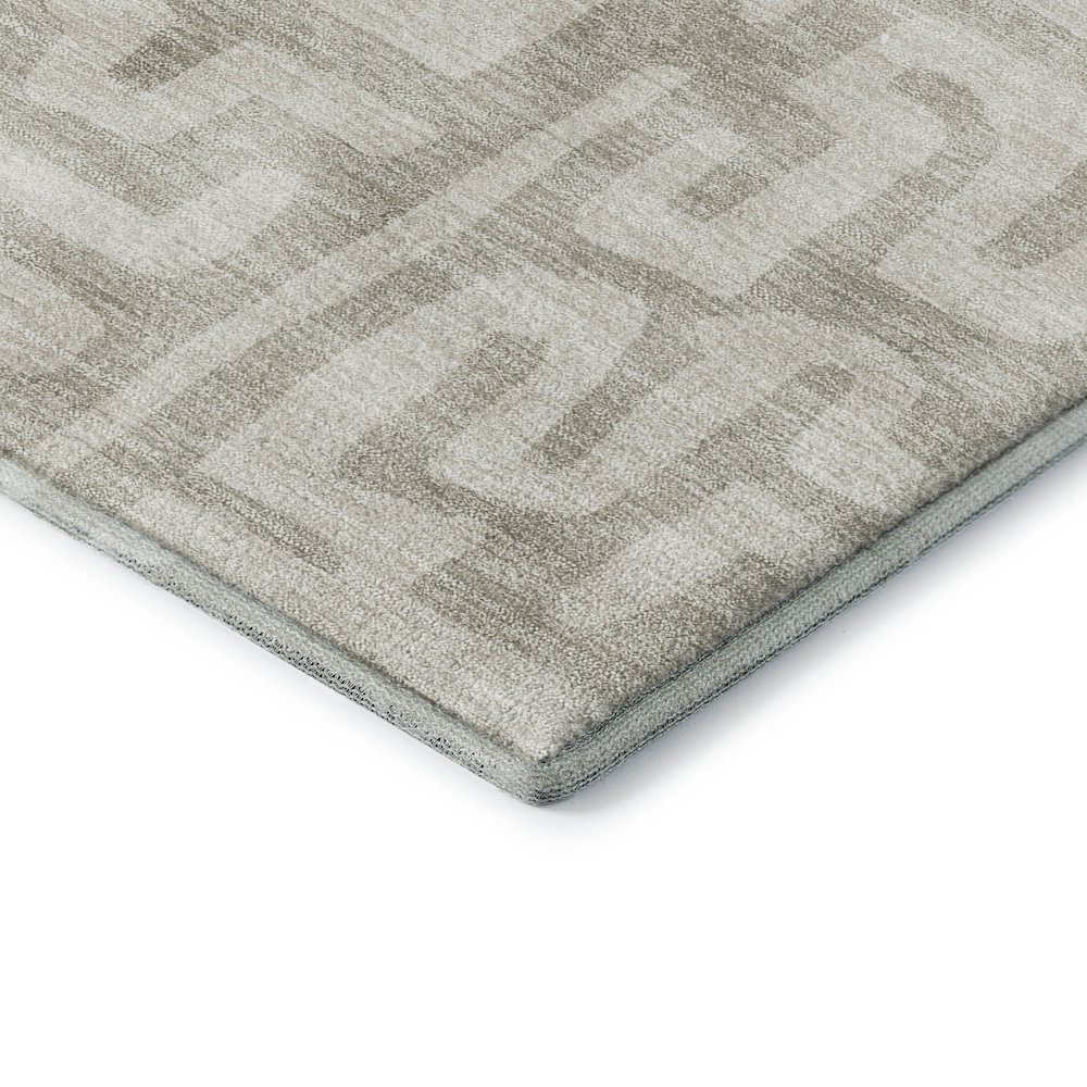 Luxury Washable Indoor/Outdoor The Reserve Taupe 5' x 7'6" Rug. Picture 2