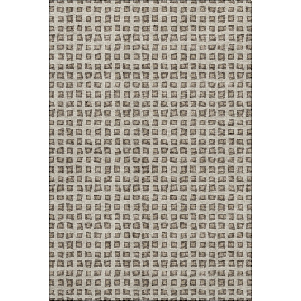 Luxury Washable Indoor/Outdoor The Reserve Brown 9' x 12' Rug. Picture 1