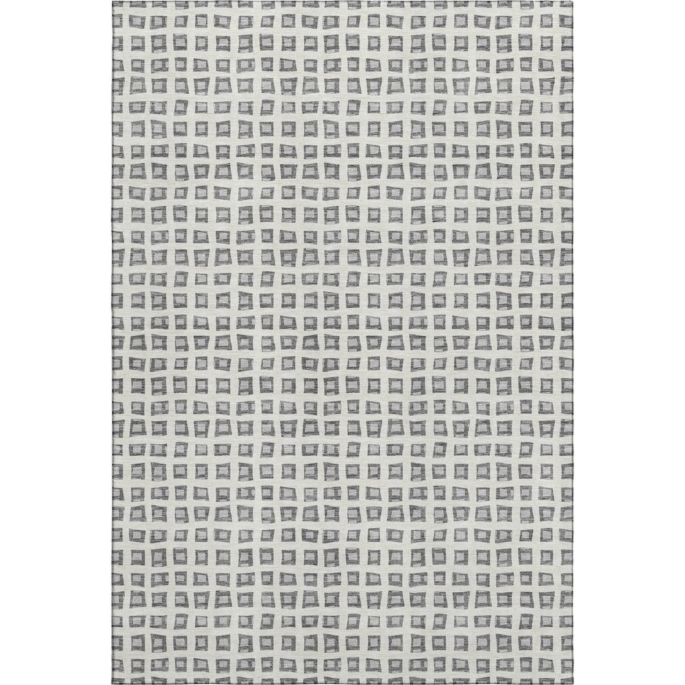 Luxury Washable Indoor/Outdoor The Reserve Gray 9' x 12' Rug. Picture 1