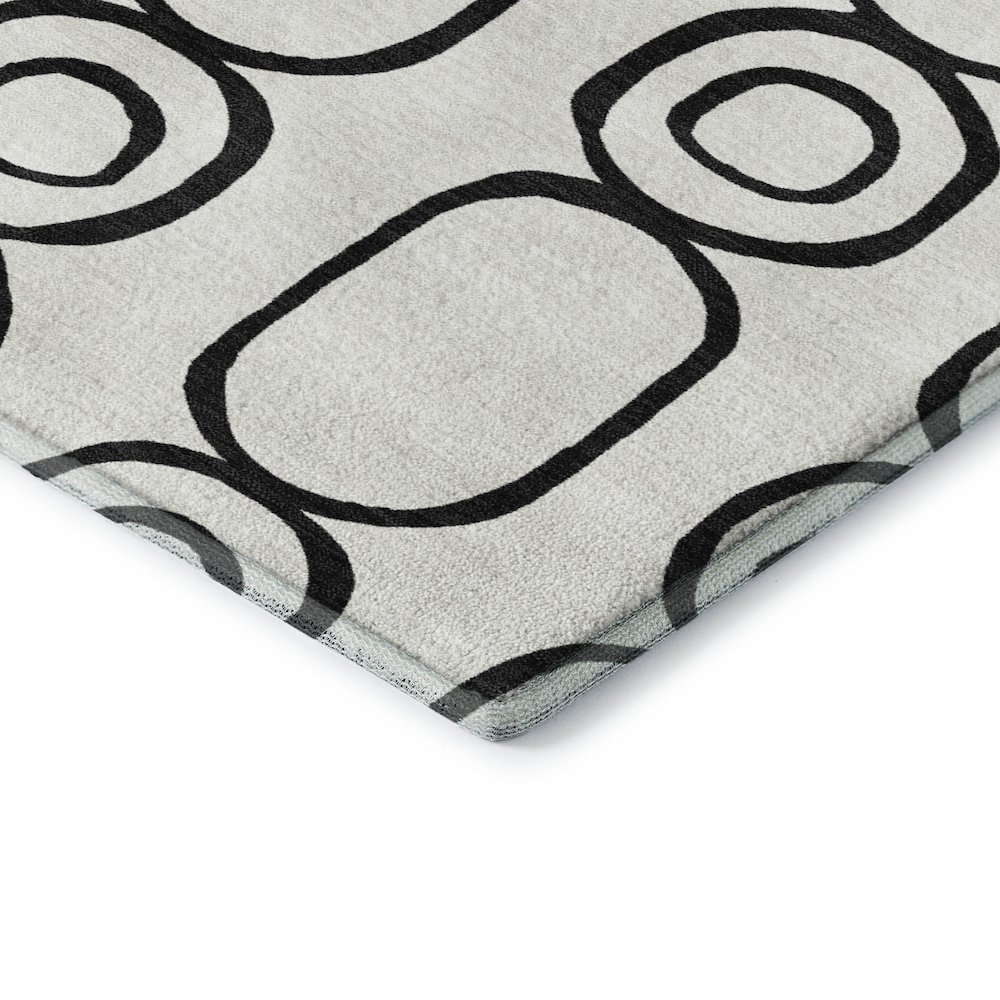 Luxury Washable Indoor/Outdoor The Reserve Ivory 5' x 7'6" Rug. Picture 2