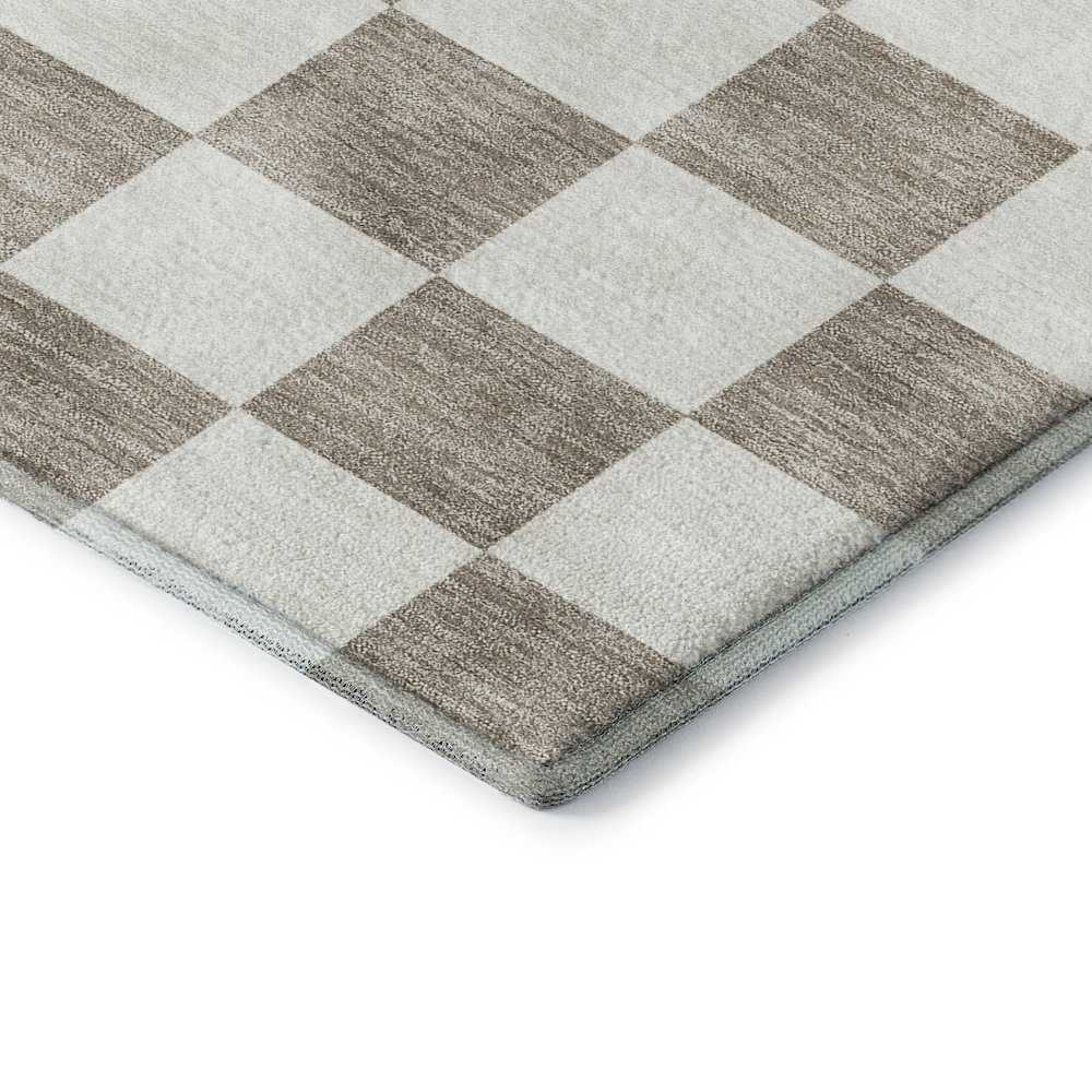 Luxury Washable Indoor/Outdoor The Reserve Khaki 5' x 7'6" Rug. Picture 2