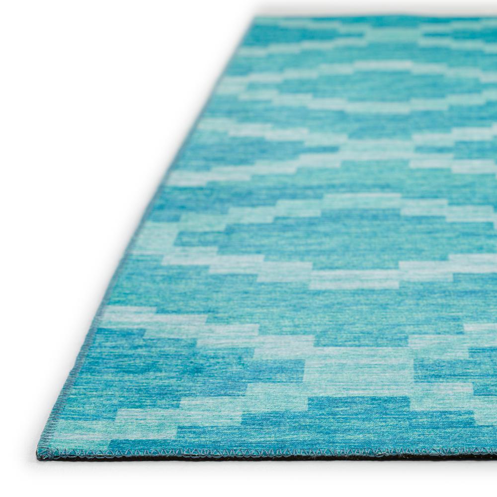 Yuma Turquoise Bohemian Southwest 3' x 5' Area Rug Turquoise AYU39. Picture 3