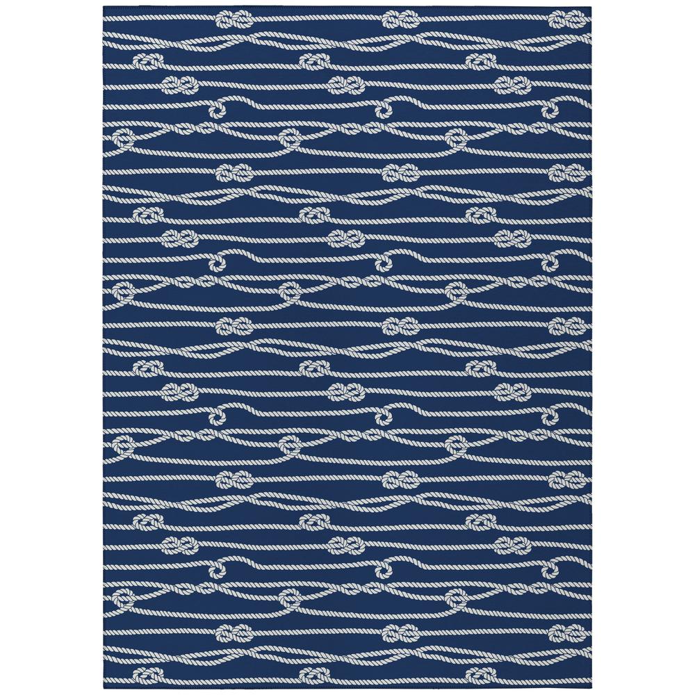 Indoor/Outdoor Harpswell AHP37 Blue Washable 9' x 12' Rug. Picture 1